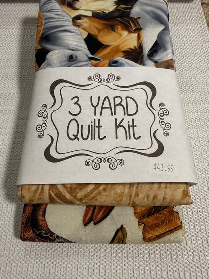 3 yard Quilt Kit Horses