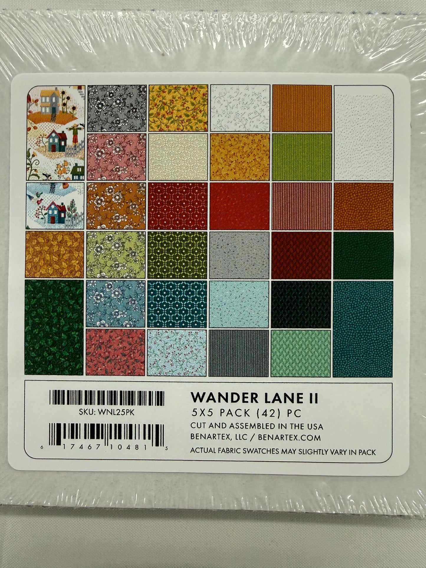 Wander Lane II 5" x 5" squares by Nancy Halvorsen