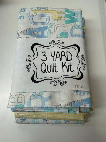 3 yard Quilt Kit Animal Alphabet