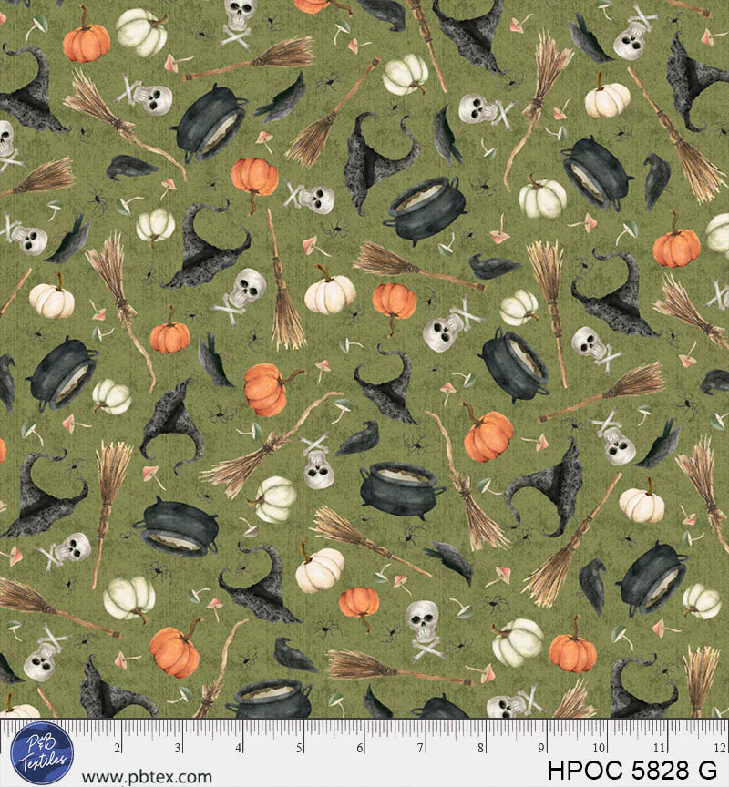 Hocus Pocus. SMALL HALLOWEEN TOSS Green