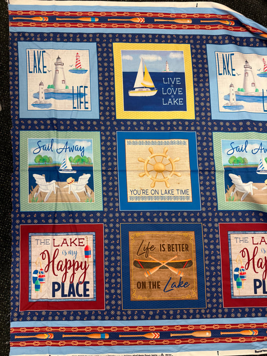 Sail Away Panel Navy