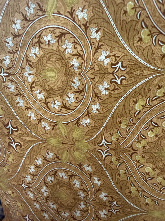 THE MORRIS APPRENTICE BROWN FLORAL BY MODA FABRICS