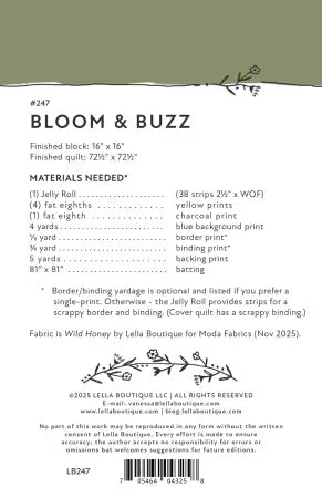 Bloom & Buzz pattern by lella boutique