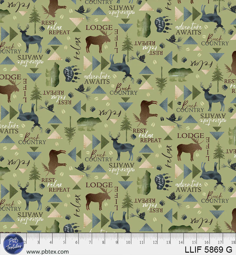 Lodge Life by P&B Textiles green LLIF 5869 G