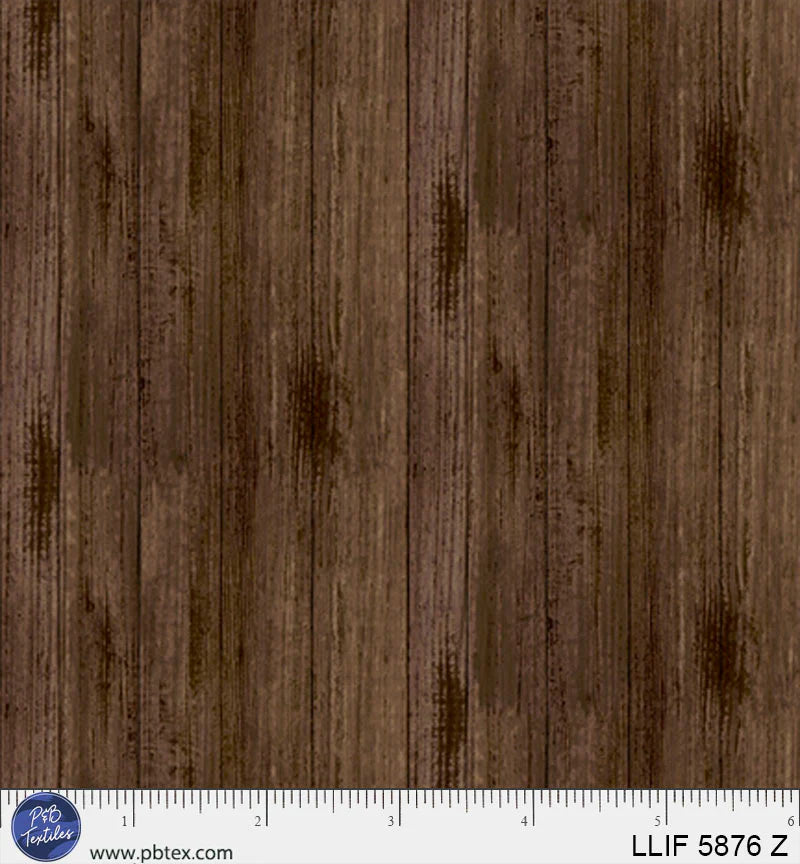 Lodge Life by P&B Textiles LLIF05876 Brown wood grain