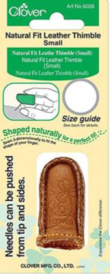 Clover Natural Fit Leather Thimble Small