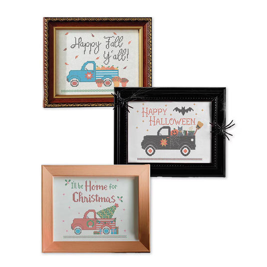 Machine Embroidery Vintage Holiday Trucks Volume 1