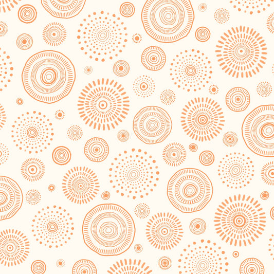 Mini Menagerie Tossed Geo Wheels - Ecru/Peach