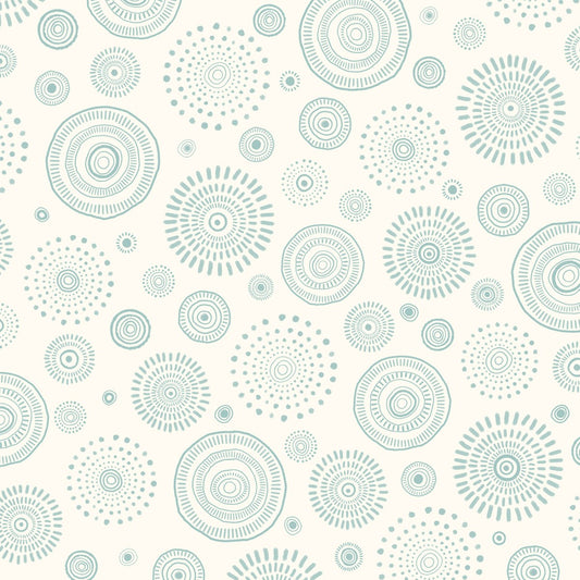 Mini Menagerie Tossed Geo Wheels - Ecru/Turquoise