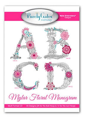 Mylar Floral Monogram by Purely Gates