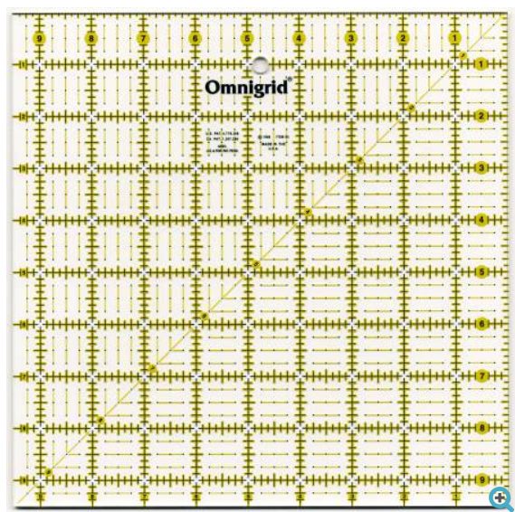 Omnigrid Ruler 9 1/2in Square