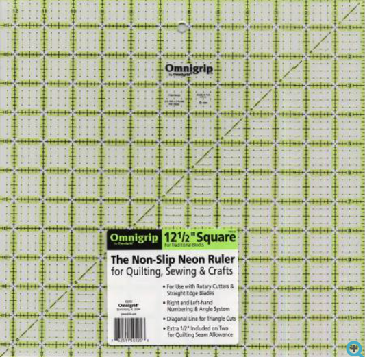 Omnigrid Omnigrip Neon Ruler 12 1/2in x 12 1/2in