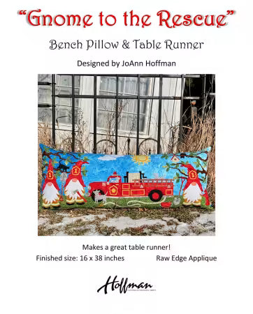Gnome to the Rescue Bench Pillow and Table Runner # PST148