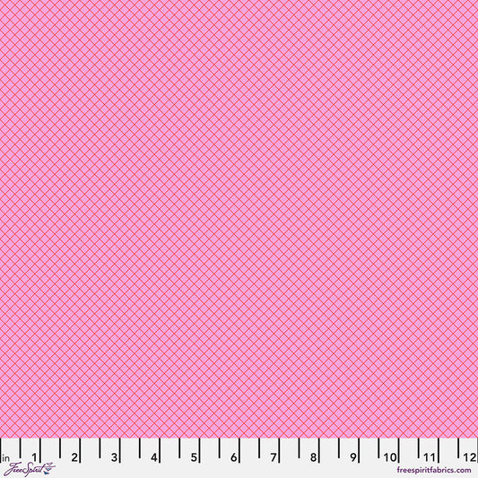 FreeSpirit Tula Pink True Colors On The Grid - Bubblegum