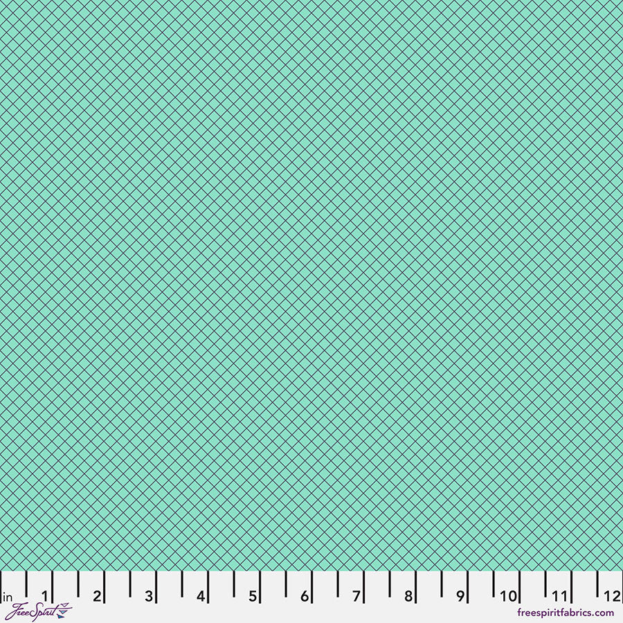 FreeSpirit Tula Pink True Colors On The Grid - Raindrop