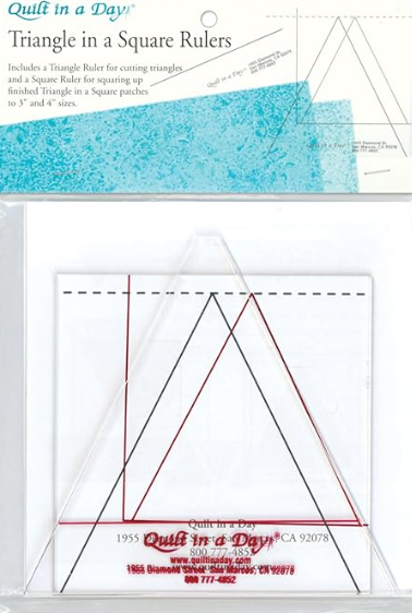 Quilt in a Day Triangle in a Square Rulers