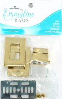 Emmaline Bags Rectangle Turn Lock Gold
