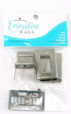 Emmaline Bags Rectangle Turn Lock Nickel