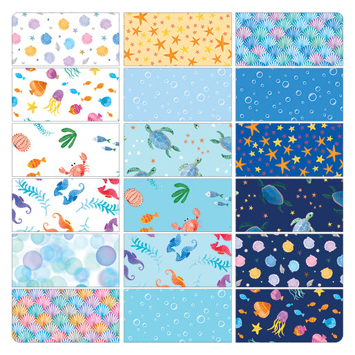 Swim with Me 10x10's by Benartex