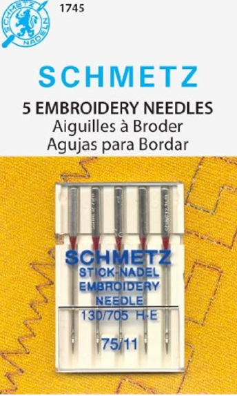 Schmetz 5 Embroidery Needles