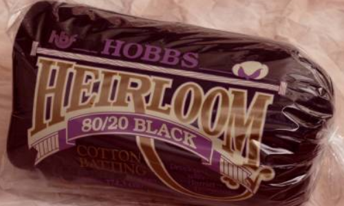 Batting Heirloom Premium Black Cotton Blend 120in x 120in