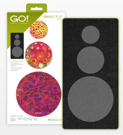 Accuquilt GO! Circle-2", 3", 5" Die # 55012 -