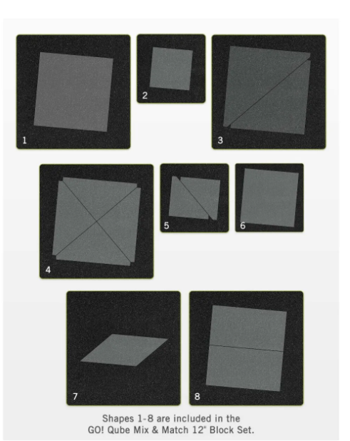 Accuquilt GO! Qube Mix & Match 12" Block # 55778