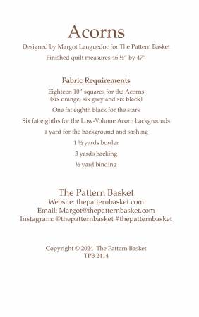 Acorns # TPB2414 The Pattern Basket