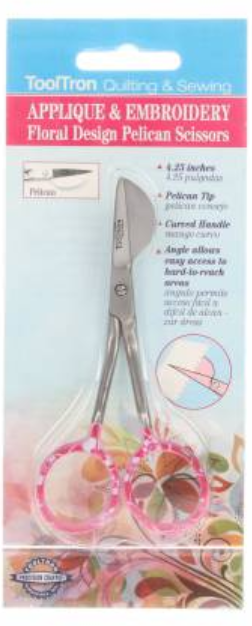 ToolTron Applique & Embroidery Pelican Scissors With Floral Design