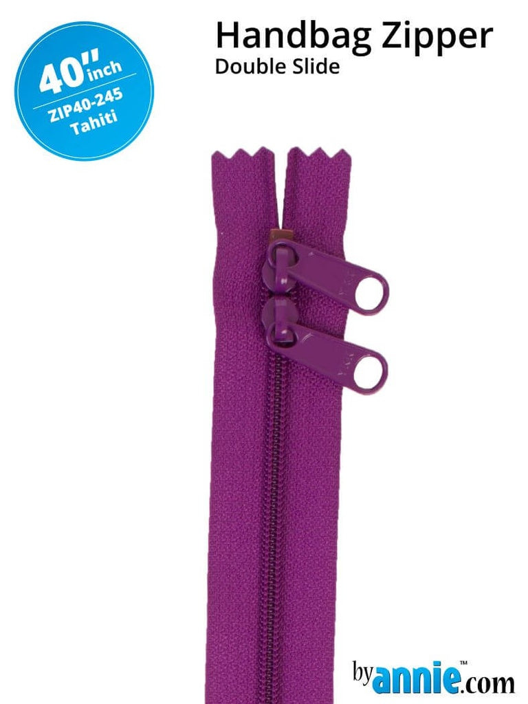 40" Handbag Zippers - Double Slide
