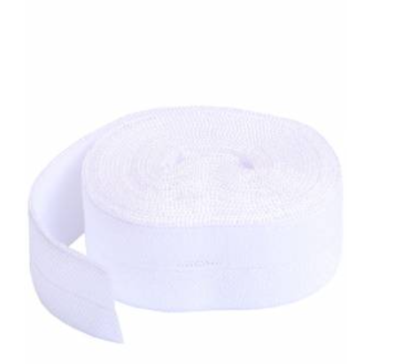 ByAnnie Fold-over Elastic 3/4in x 2yd White