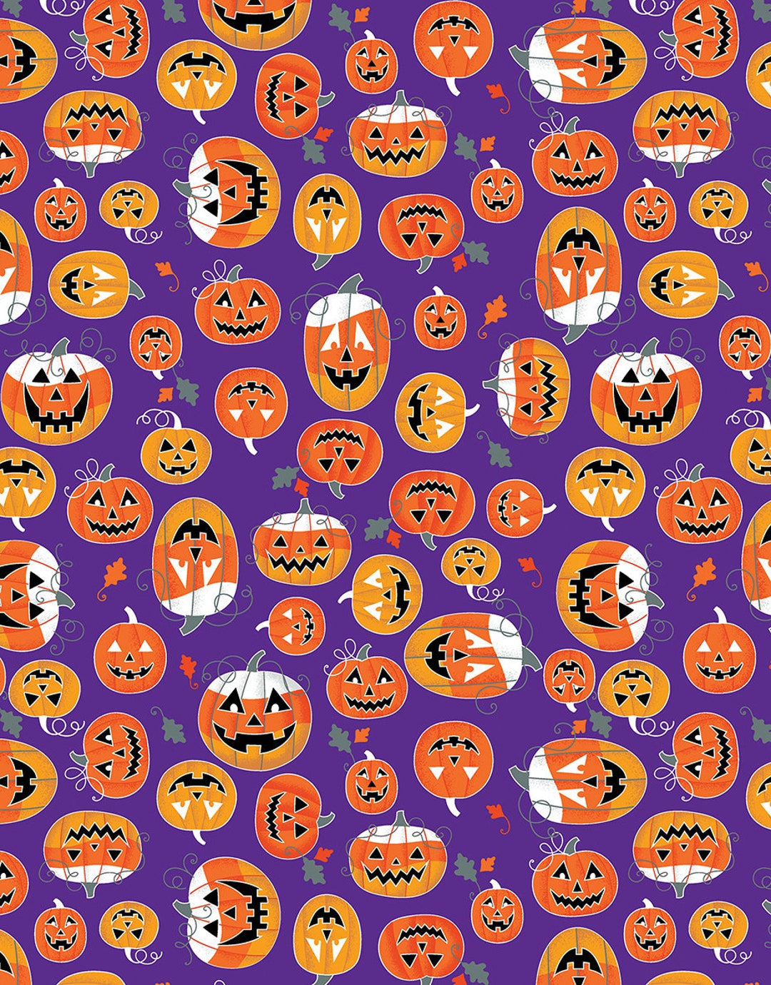 Benartex Glowing pumpkin, dark purple 12960G – 67