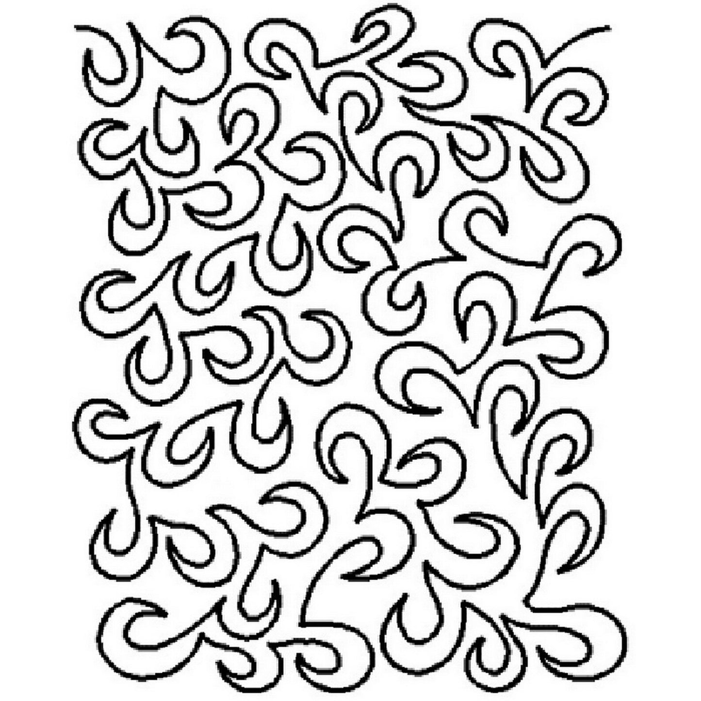 Paisley Background Quilting Stencil 10 1/4"