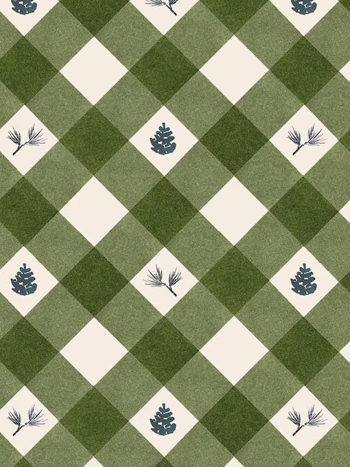 Lodge Life Pinecone Plaid Green
