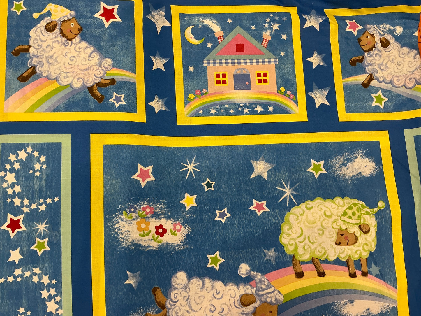 Baby Panels Blue Fabric