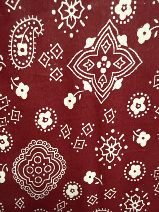Happy Bandana Burgundy 08