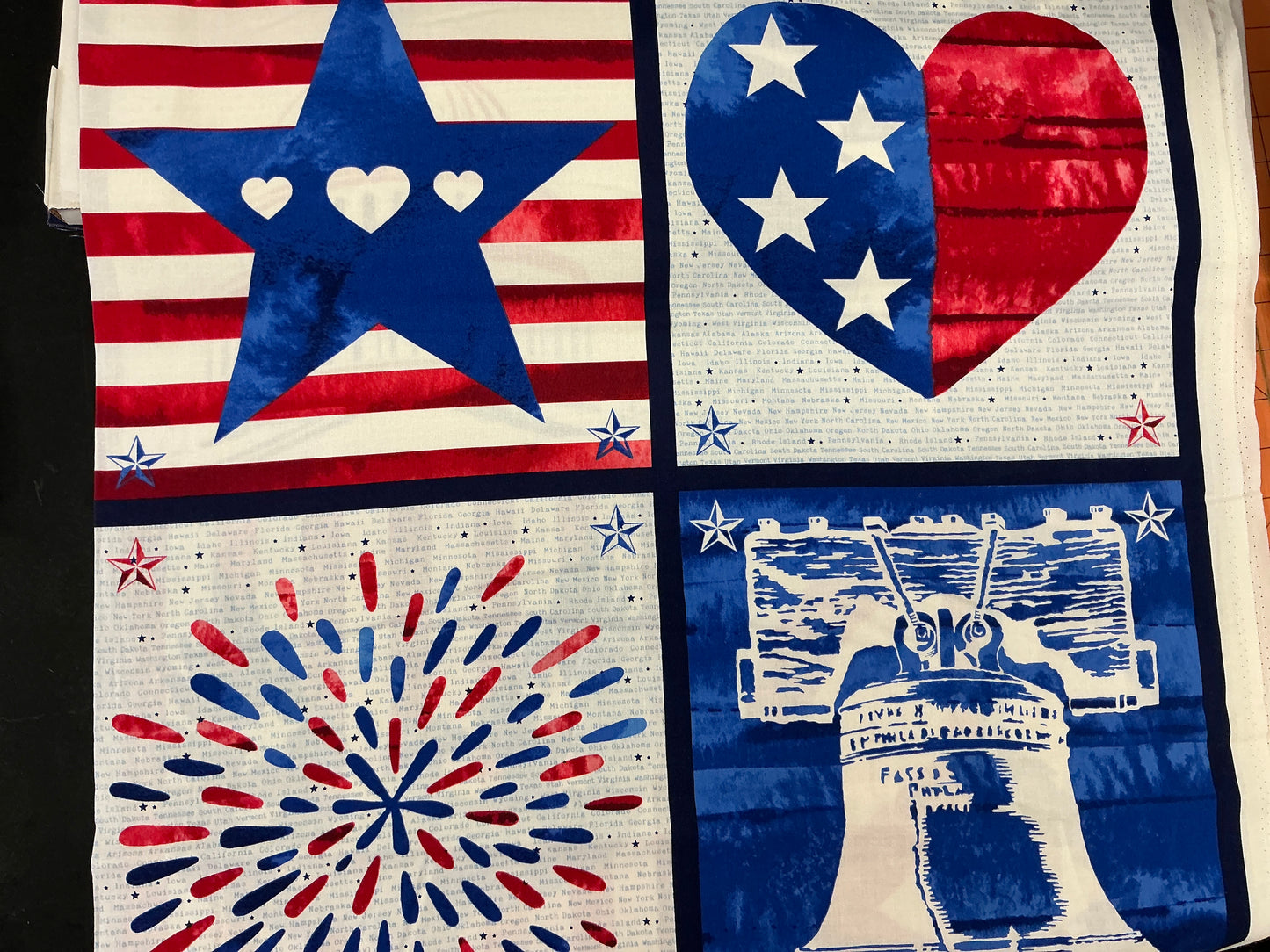Patriotic Star Stripe Fabric