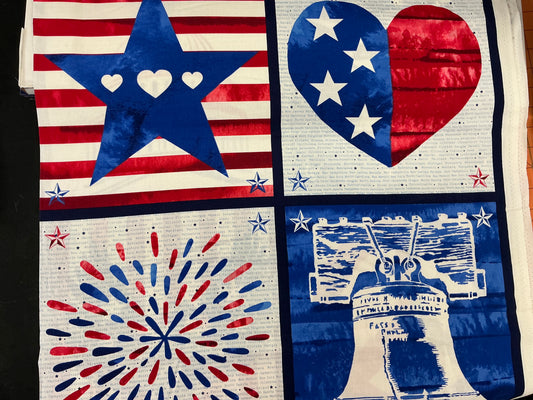 Patriotic Star Stripe Fabric