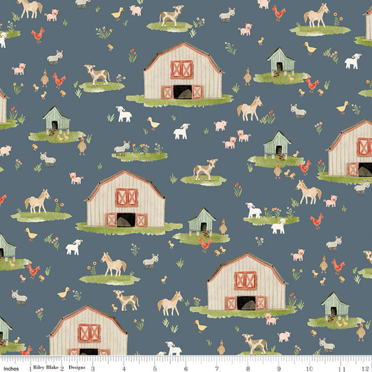 Riley Blake C17940 - Thunder Lil' Farm friends by Kelsey Carlson
