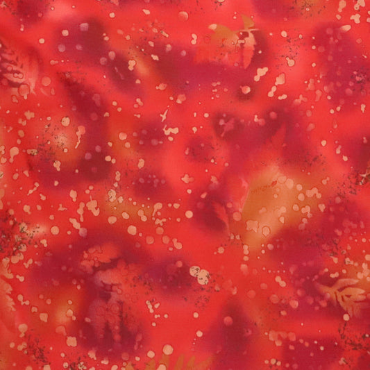 Fossil fern red/gold