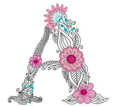 Mylar Floral Monogram by Purely Gates
