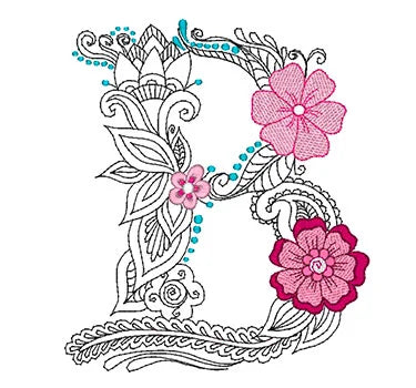 Mylar Floral Monogram by Purely Gates