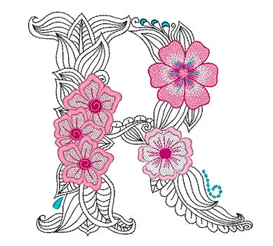 Mylar Floral Monogram by Purely Gates