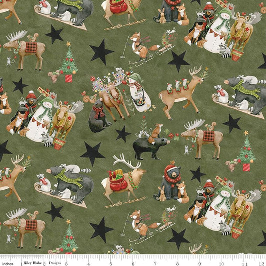Riley Blake Northern Christmas - Green C17830
