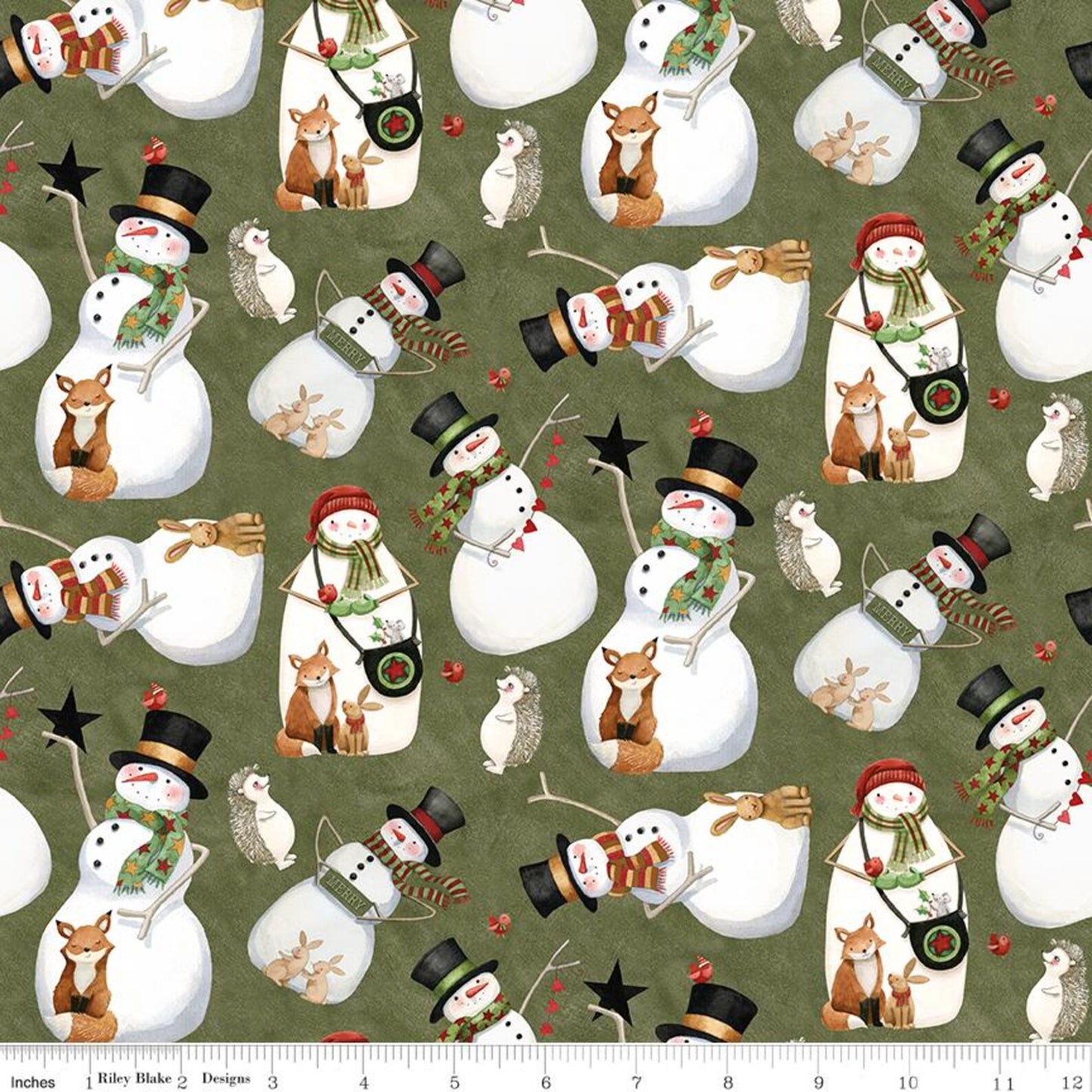 Riley Blake Northern Christmas - Green C17831