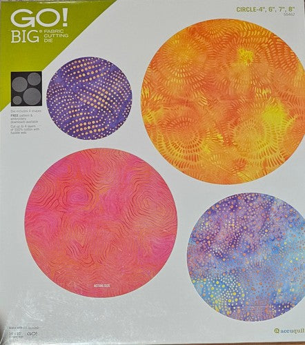 Accuquilt Go! Big Die Circles 4, 6, 7, and 8"